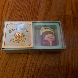 Vintage God Loves You  Pin, American Greetings